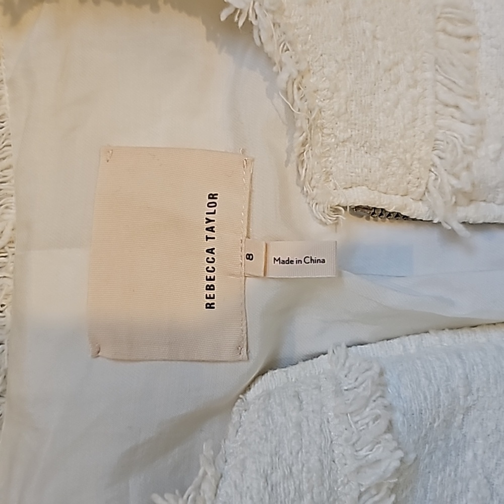 STUNNING REBECCA TAYLOR textured tweed frill jacket - Picture 4 of 14